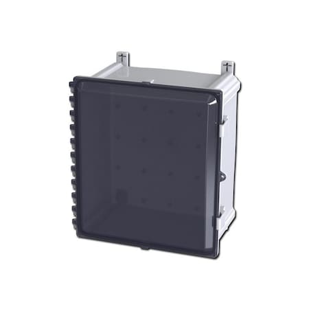 Saginaw Control & Engineering Quick Release Padlock Hasp Electrical Enclosures, 17.65 in H, 9.98 in D, 16.68 in W, Polycarbonate SCE-1614PCW